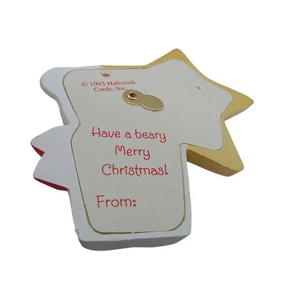 1993 Hallmark Keepsake Ornament Star Teacher White Bear Holiday or Gift Vtg NEW - Picture 5 of 11